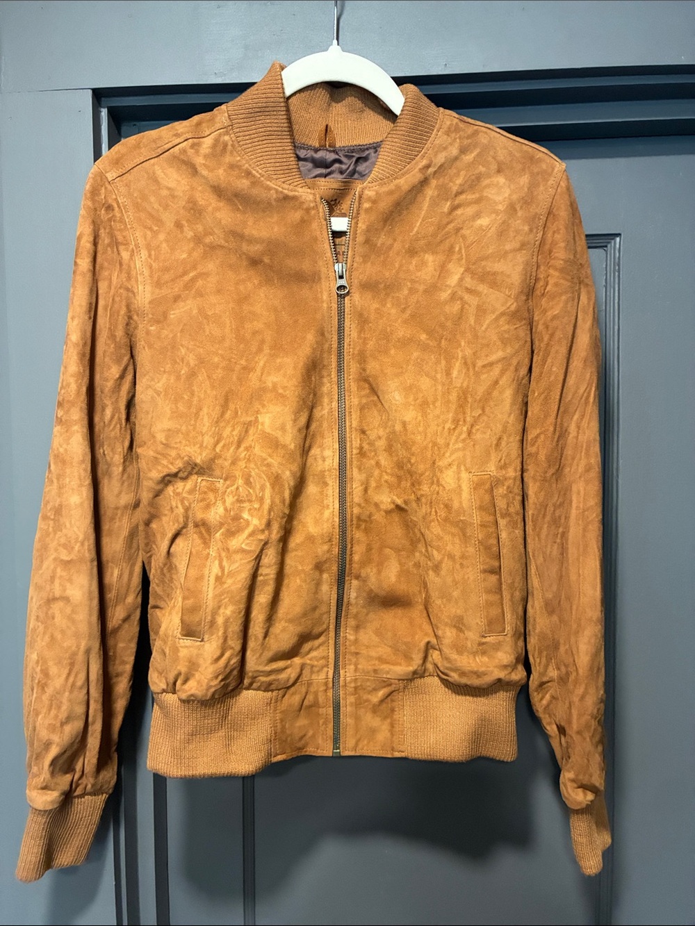 Roots Women's Suede Bomber Jacket - Tan
